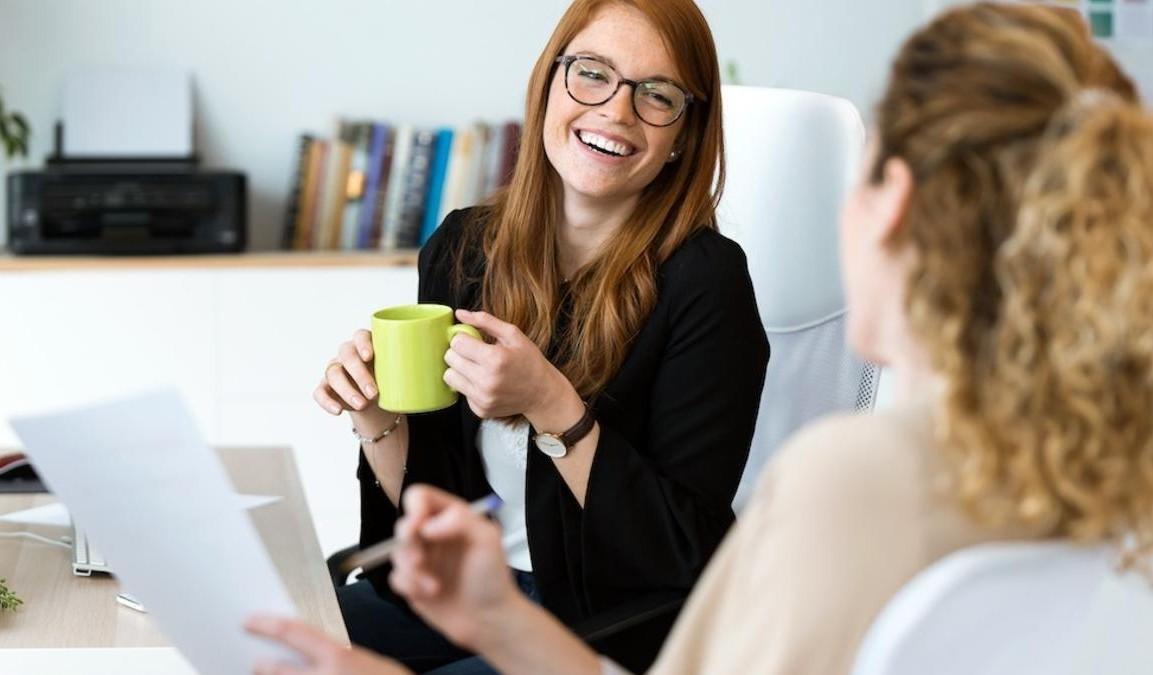 Happy Confident woman singing