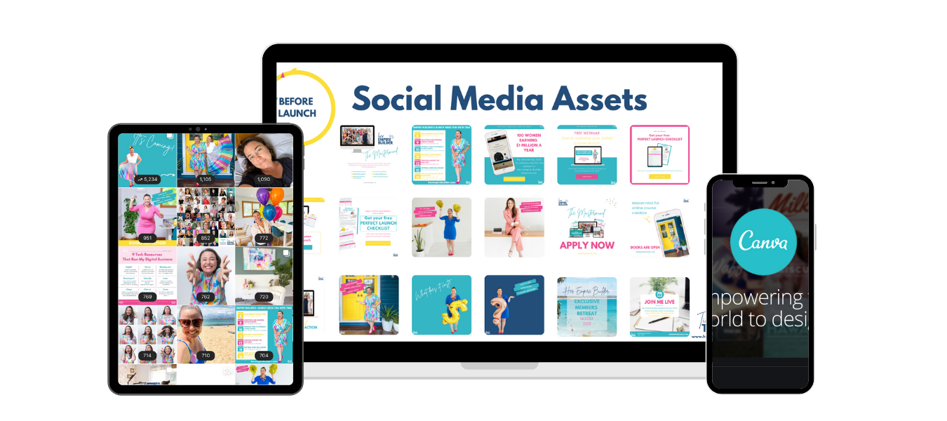 Canva Templates social media online course launch