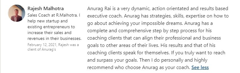 Anurag Rai Review