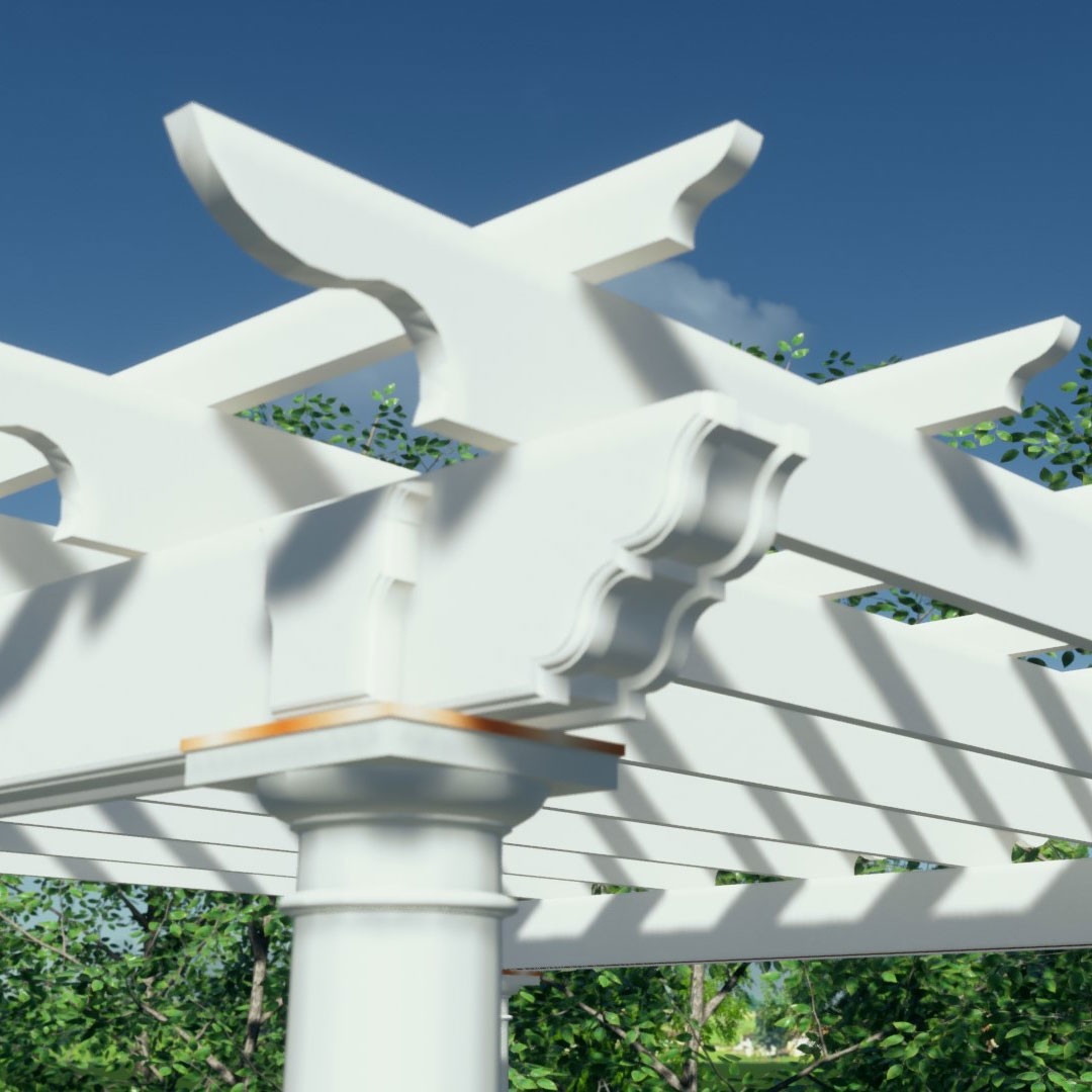 White Painted Syncore Pergola Example