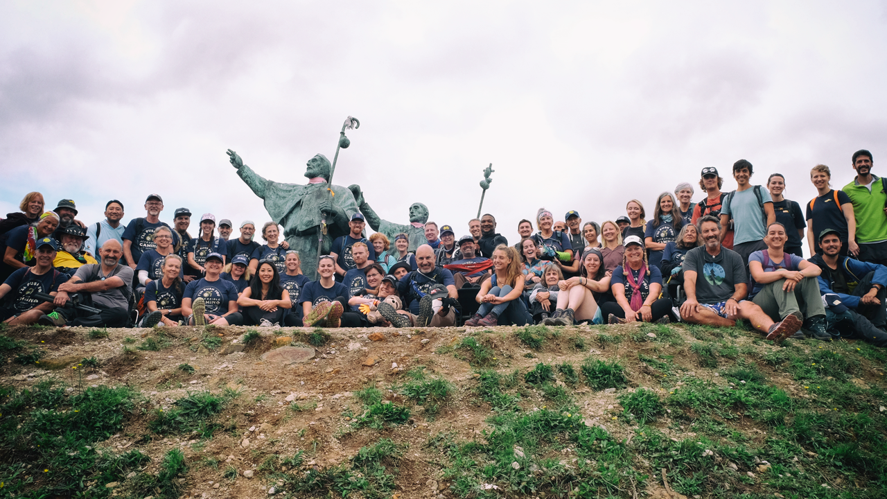  Camino group on a hill