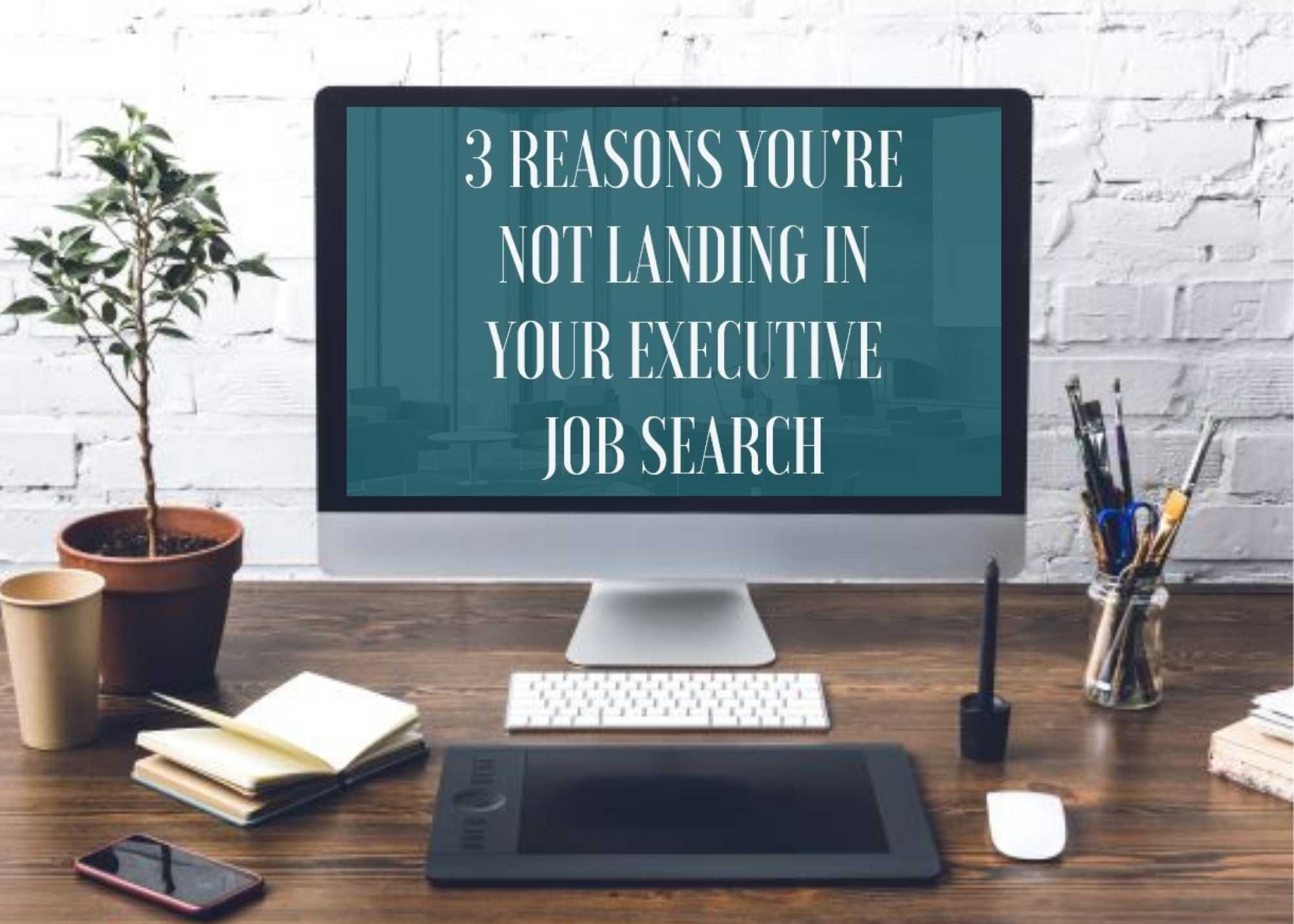 Executive Job Search Series -- Get Over It!