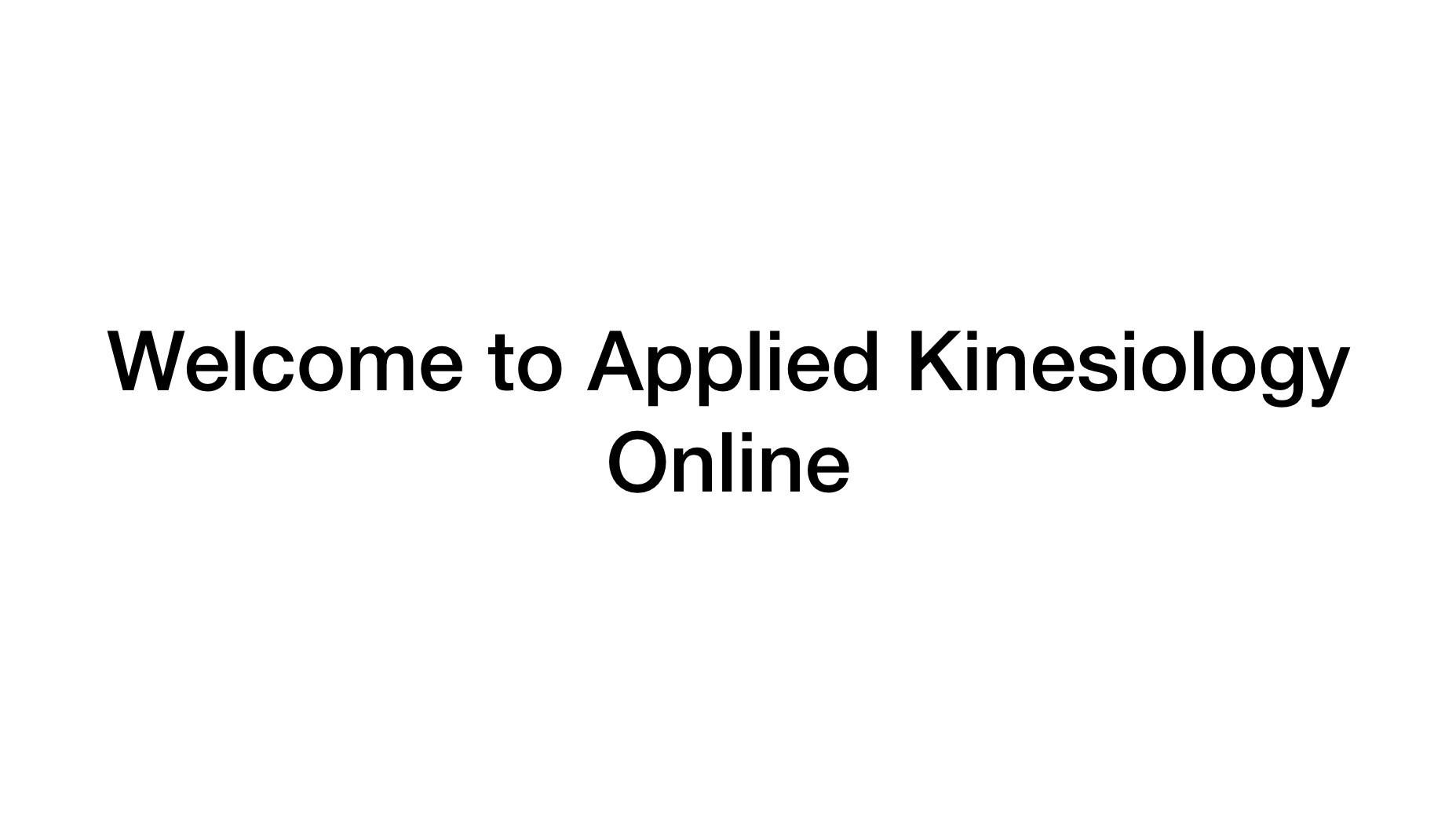 Applied Kinesiology Online | Certification Courses |Dr JJ Gregor DIBAK
